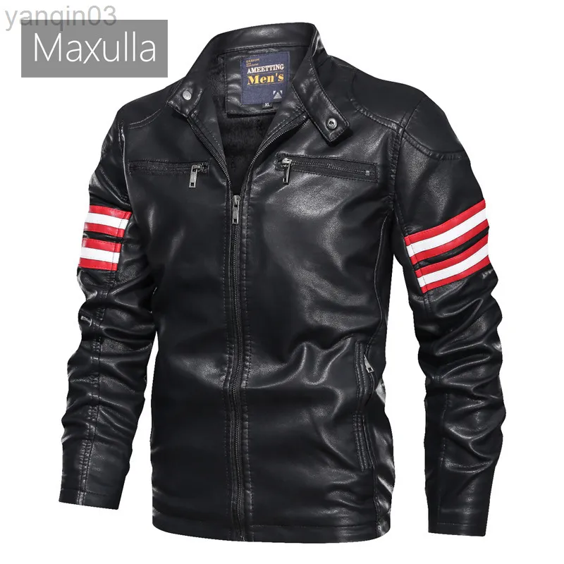 Maxulla Autumn Men Leather Jackets Casual Mens Runaway Motocicleta Windbreaker Masculino Slim Pu Leather Jackets Roupas L220801