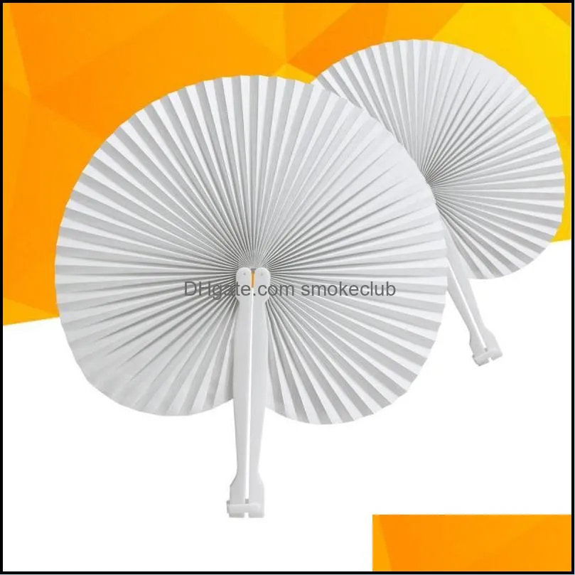 Other Home Decor 60pcs Folding Fan Handheld Fans Paper Folded Circular For Wedding Party