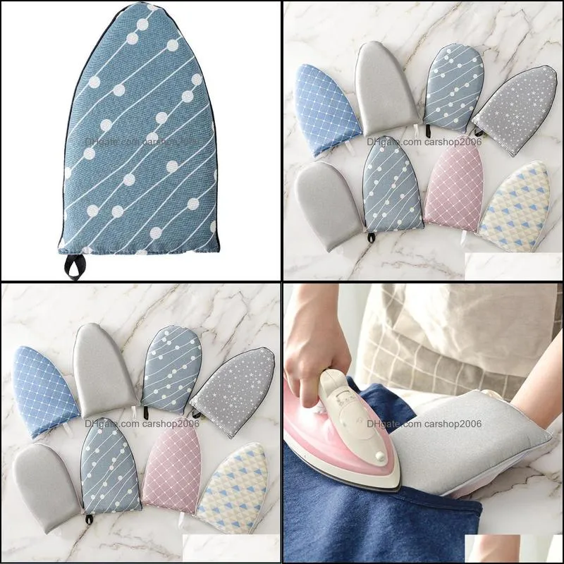 handheld mini ironing pad heat resistant glove for clothes garment steamer sleeve ironing board holder portable iron table rack