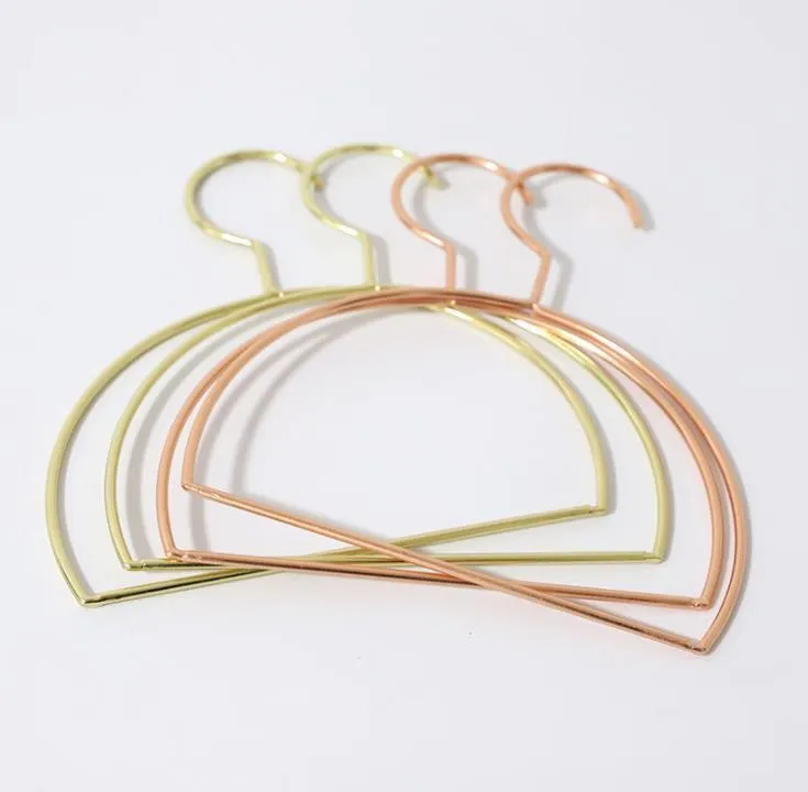 Semicircle Metal Hanger Nordic Style Rose Gold Iron Hangers Rack for Scarf Tie Belt and Towel Clothes Organizer SN5771