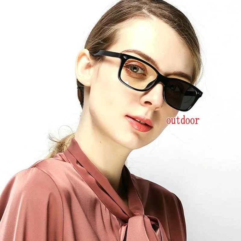 ファッションサングラスフレームトランジションポックロミック近視眼鏡眼鏡完成メンズ