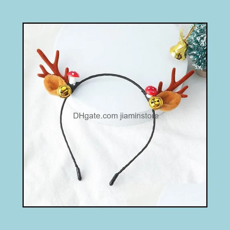 christmas hairbands for girls cute deer ear headbands kids christmas antler hair bands plastic hair hoop hair accessories