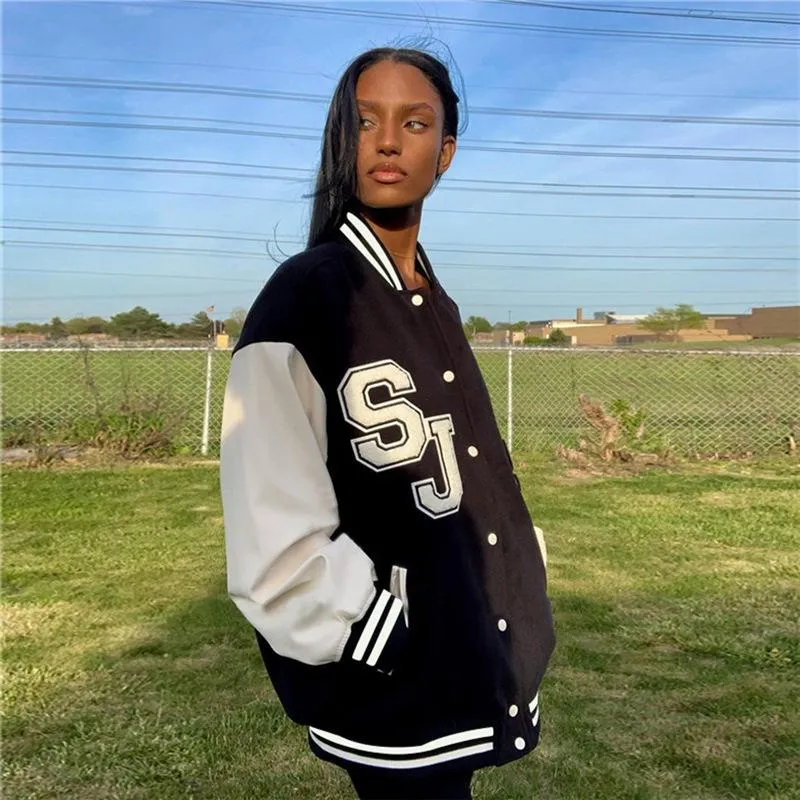 Long varsity jacket womens hotsell