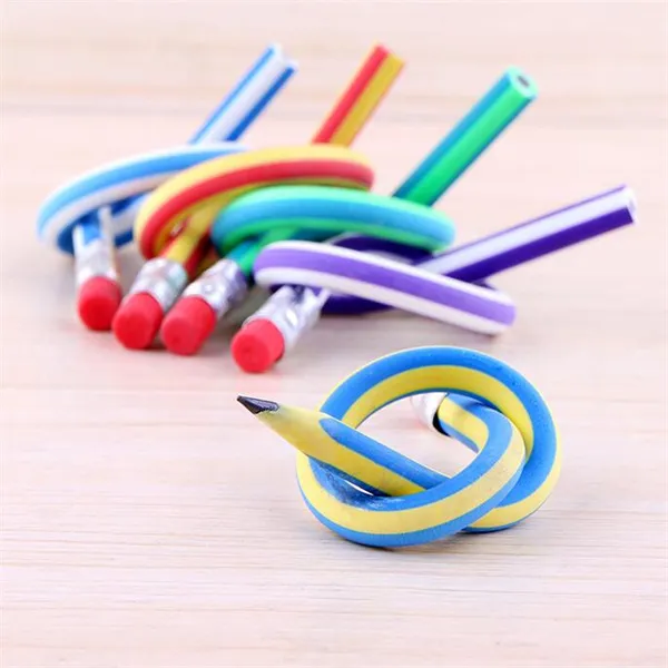 60 pièces crayon pliable crayons souples flexibles avec gomme, coloré