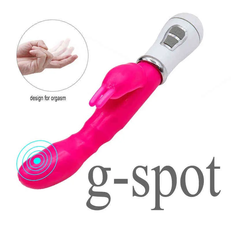NXY giocattoli per adulti vibratore giocattolo del sesso doppia asta masturbazione utensili per coniglio prodotto per donna220409