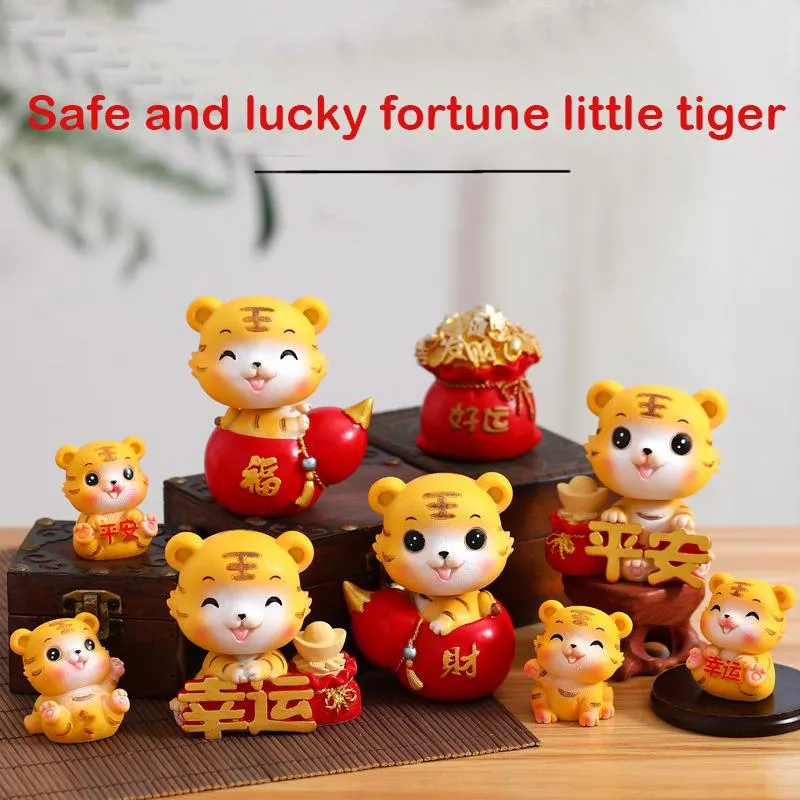 Interior Decorations Creative Lucky And Safe Shaking Head Little Cute Tiger Resin Decoration Car InteriorInterior