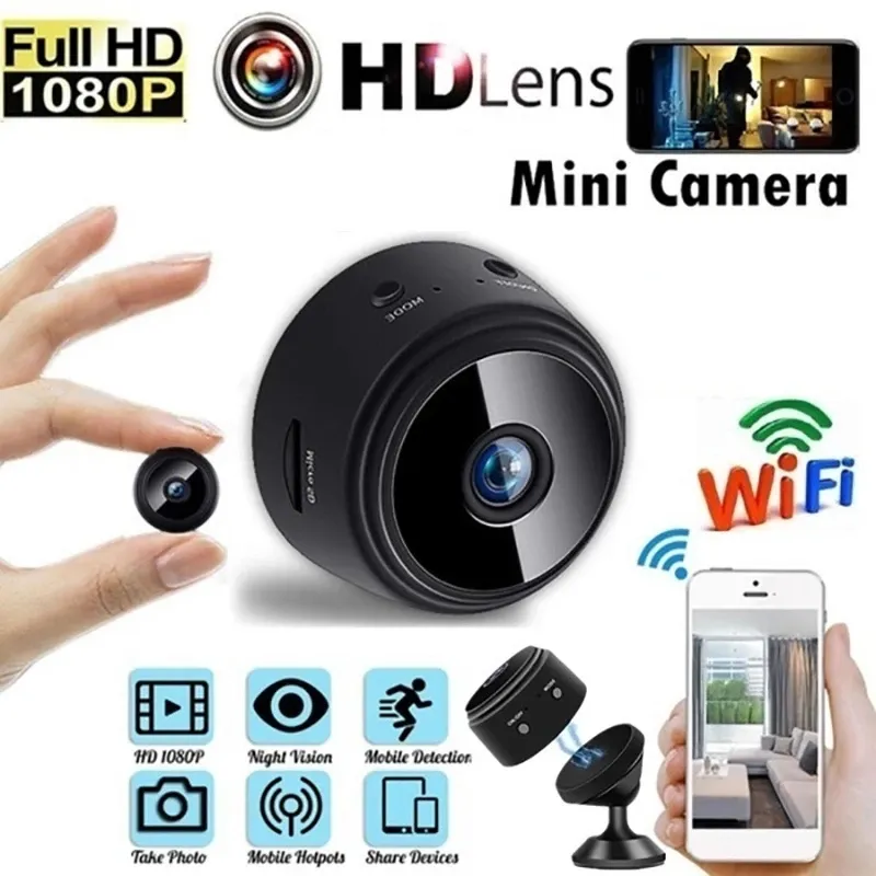 1080P Wifi Mini Telecamera magnetica P2P Visione notturna Telecamera di sorveglianza di sicurezza Telecamera remota senza fili APP IP Home DVR Cam Videoregistratore