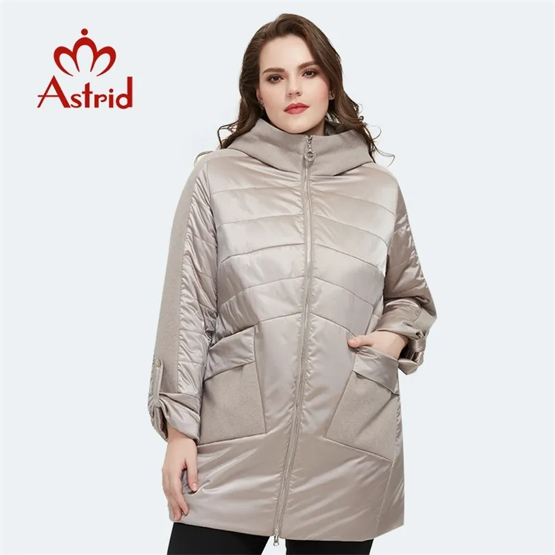 Astrid bahar yeni varış kadın ceket gevşek giyim dış giyim yüksek kalite artı boyutta orta uzunlukta moda ceket am8612 200928