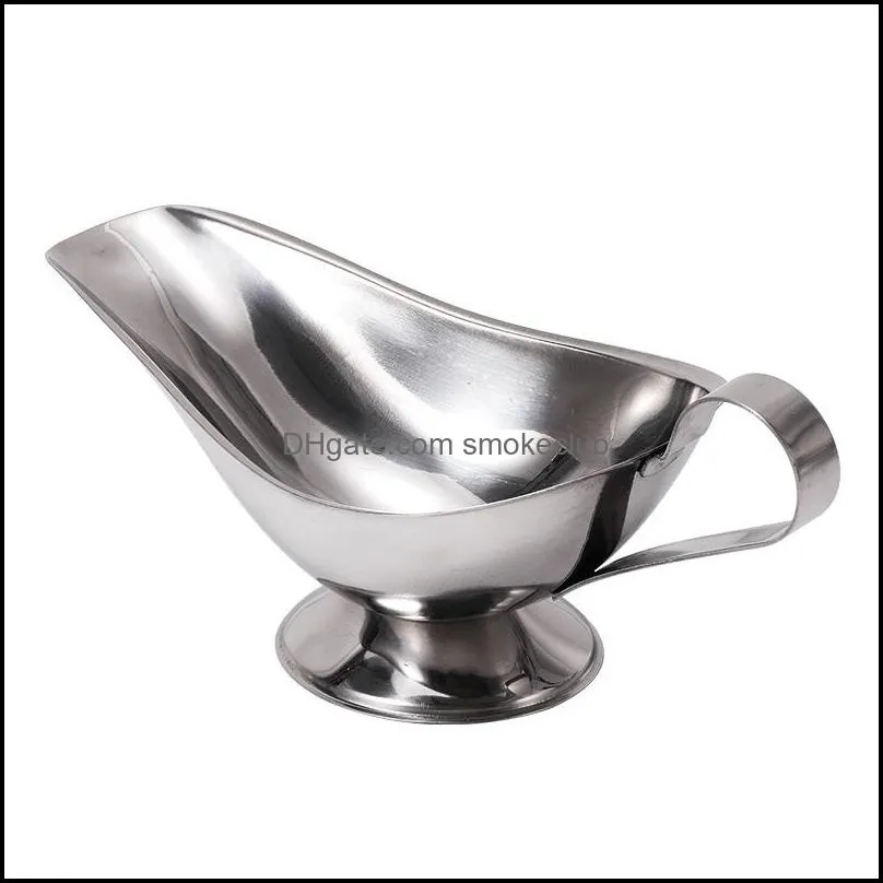 Stainless Steel Sauce Boat Steak Black Pepper Sauce Tableware Sauce Boat Tomato Juice Container Kitchen Restaurant Bar Tool LX4618