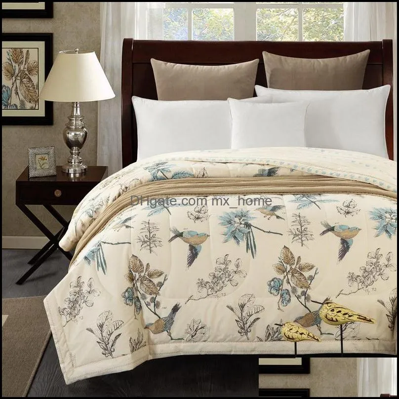 1PCS Cotton the lovely bird bedspread/summer blanket Duvet Quilt/150x200cm and 200x230cm cotton bed cover55