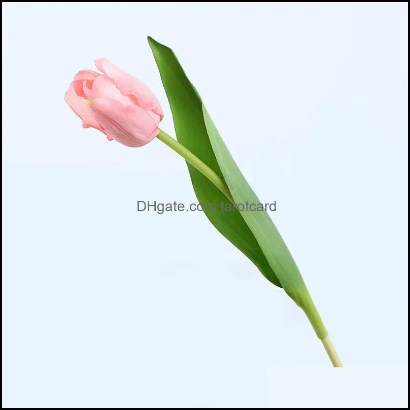 Decorative Flowers & Wreaths 7Pcs/lot Simulation Tulip Feel Real Touch Artificial For Home Living Room Decoration Wedding Bouquet Fake