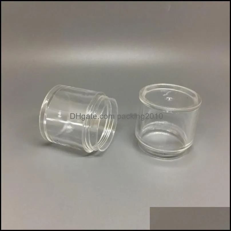 10ML G Clear Plastic Pot Jar Refillable Cosmetic Container Botttle For Eyshadow Makeup Nail Powder Sample