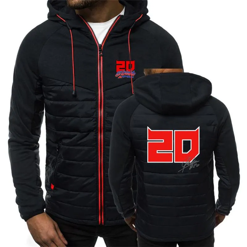Heren Hoodies Sweatshirts Quartararo met kenmerkende 2022 Heren Winter Zip Jackets Katoen waterdicht