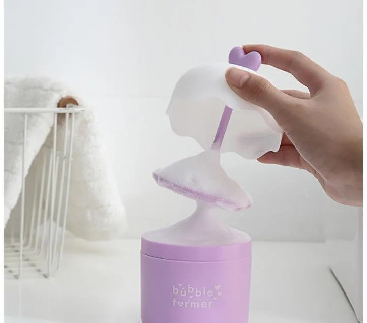 Portable Face Cleanser Shower Bath Toilet Supplies Shampoo Manual Foam Maker Bubble Foamer Device Cleansing Foaming Makeup Tool SN3307