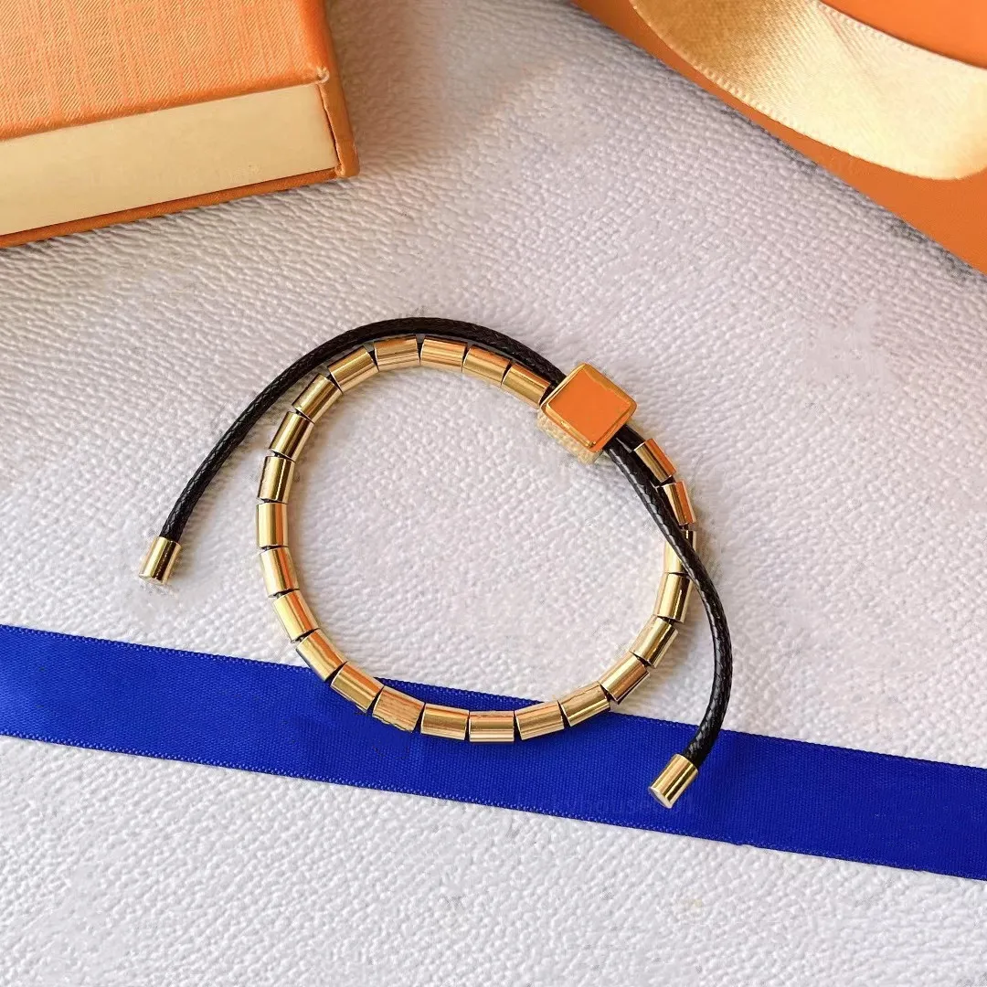 Nouveau charme de luxe bracelet en acier inoxydable hommes et femmes Bracelets mode bijoux neutres Bracelet réglable mode mariage Access218a