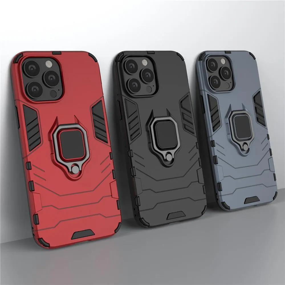 For iPhone 13 Slide Armor Shockproof Phone Case iPhone 12 11 Pro Max XR XS X 7 8Plus 13 Magnetic Ring Holder Back Cover