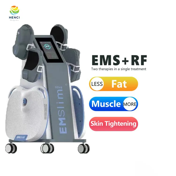 EMS Slimming 13 Tesla 4 Handtag Nova Muscle Building Stimulator Neo Sculpting Shape Burn Fats RF Machine 2024