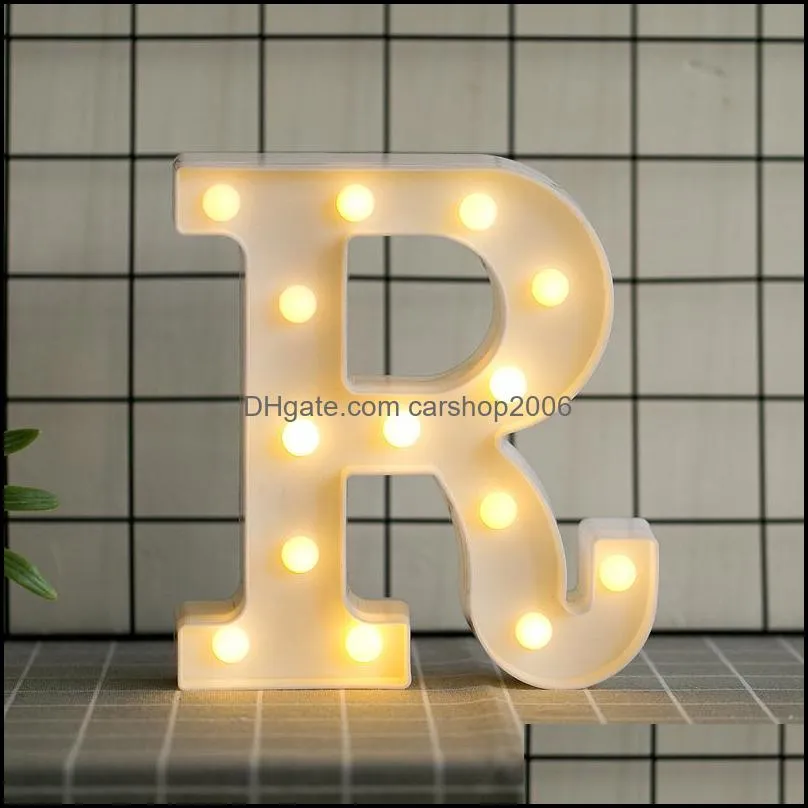 LED Christmas Outdoor Night Light 26 English Letter Arabic Numerals Symbol Household Birthday Party Lamp 5 3hb J2