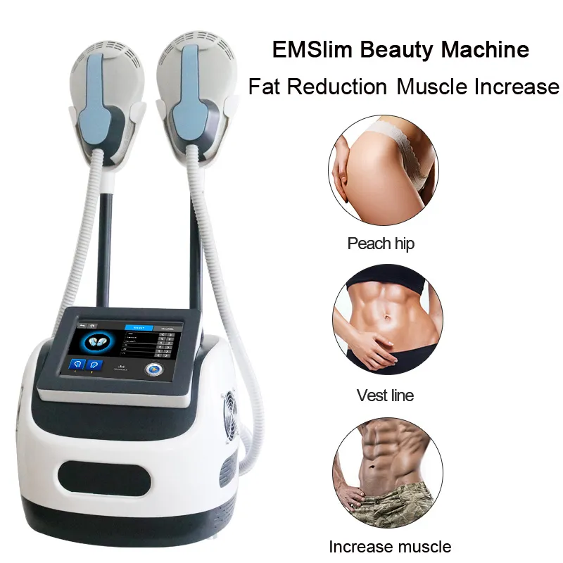 HIEMT-Maschine EMSlim Beauty-Ausrüstung mit 2 Griffen EMS elektromagnetische Steigerung der Muskel-Pfirsich-Hüfte