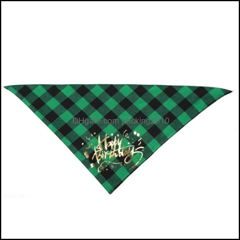 pet dog small large bibs scarf washable cozy cotton plaid printing puppy kerchief bow tie grooming accessories