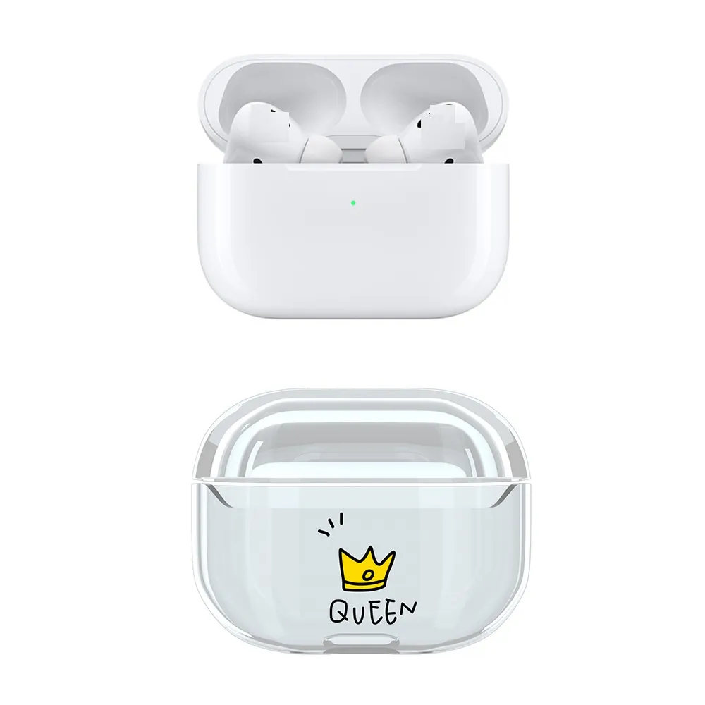 Moda karikatür kulaklık koruyucusu Apple AirPods için Kılıflar 3 1 2 Aksesuarlar Şeffaf Bluetooth kulaklık kapakları Air Pod AirPod Pro 3gen Cilt için Kapaklar