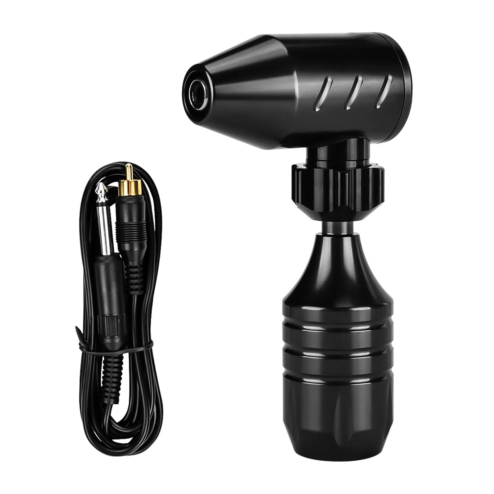 Motor tattoo machine rotary pen with hook wire 1pc hammer RCA interface electroplating aluminum alloy long pen