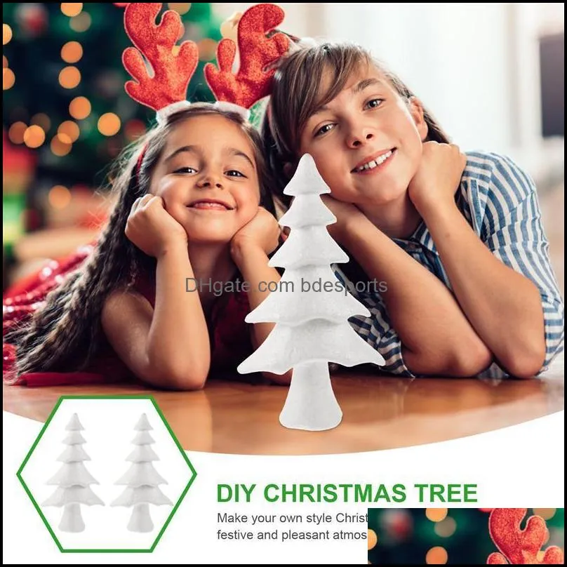 Christmas Decorations 2 Pcs DIY Tree Ornament Practical Desktop Adornment Decor