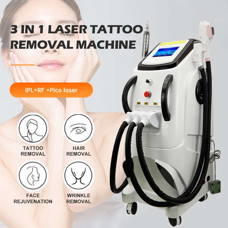 Pikosekunden magnetooptisches E-Licht OPT IPL Laser RF Haarentfernung Tattoo Entfernung Hautverjüngung Schönheitsmaschine
