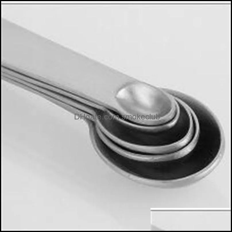 Set of 5 Stainless Steel Round Measuring Spoons for Measuring Liquid and Dry Ingredients Drop Smidgen Pinch Dash Tad EEA551 190 G2