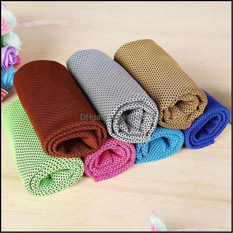 30*80cm Sport Cool Towels Fast Cooling Sports Exercise Towels Cooler Running Outdoor Mountaineering Quick Dry Breathable Wipe Towel