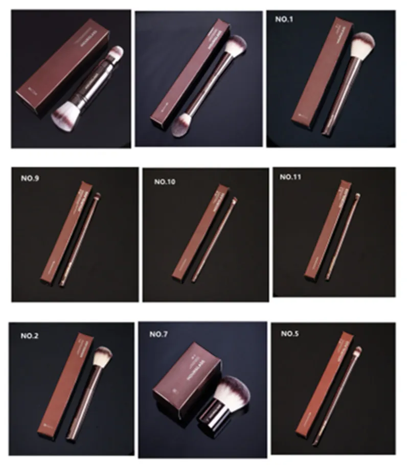 Hourglass Makeup Brushes No.2 3 5 7 9 10 11 Vanish Veil Ambient Double-Endt Powder Foundation Cosmetics Brush Tool