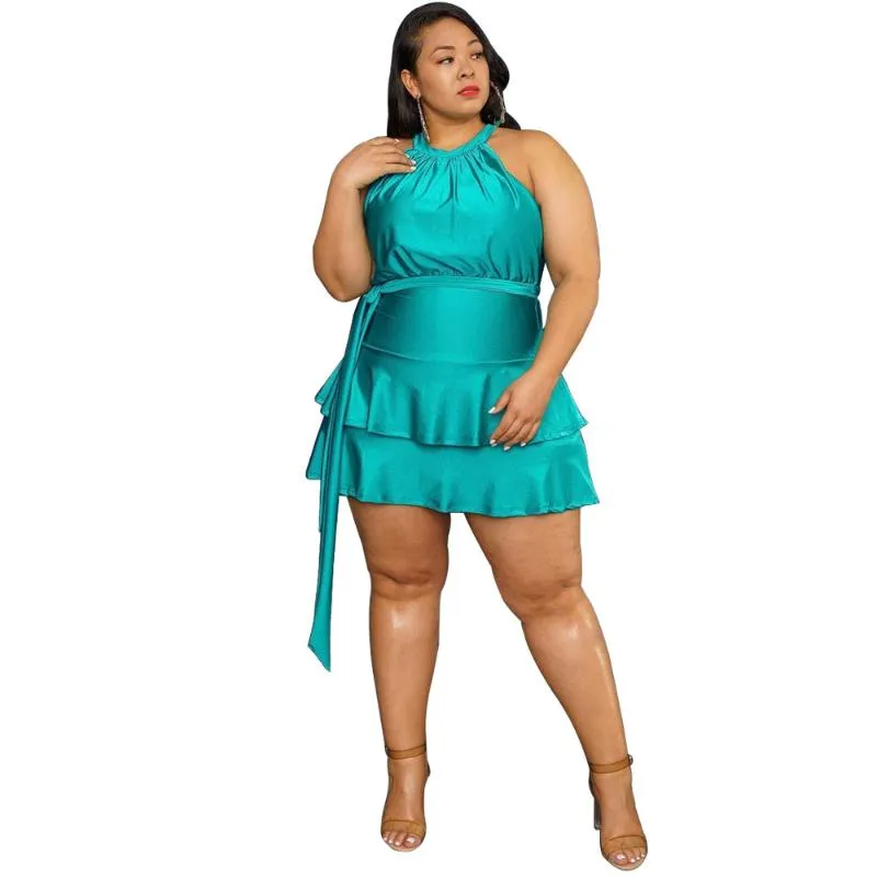 Plus size jurken ruches jurk vrouwen 4xl nachtclub feestje mouwloos van de schouder zwarte kleding vestido feminino sundress