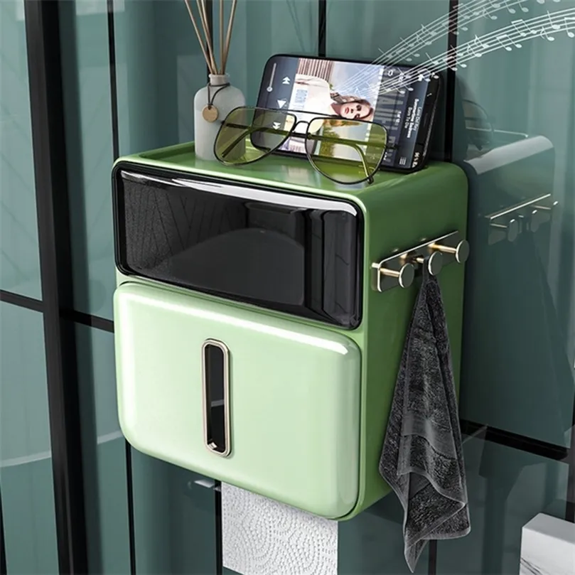 Waterproof Green Forest Toilet Paper Holder Wall Mounted Green Forest ...