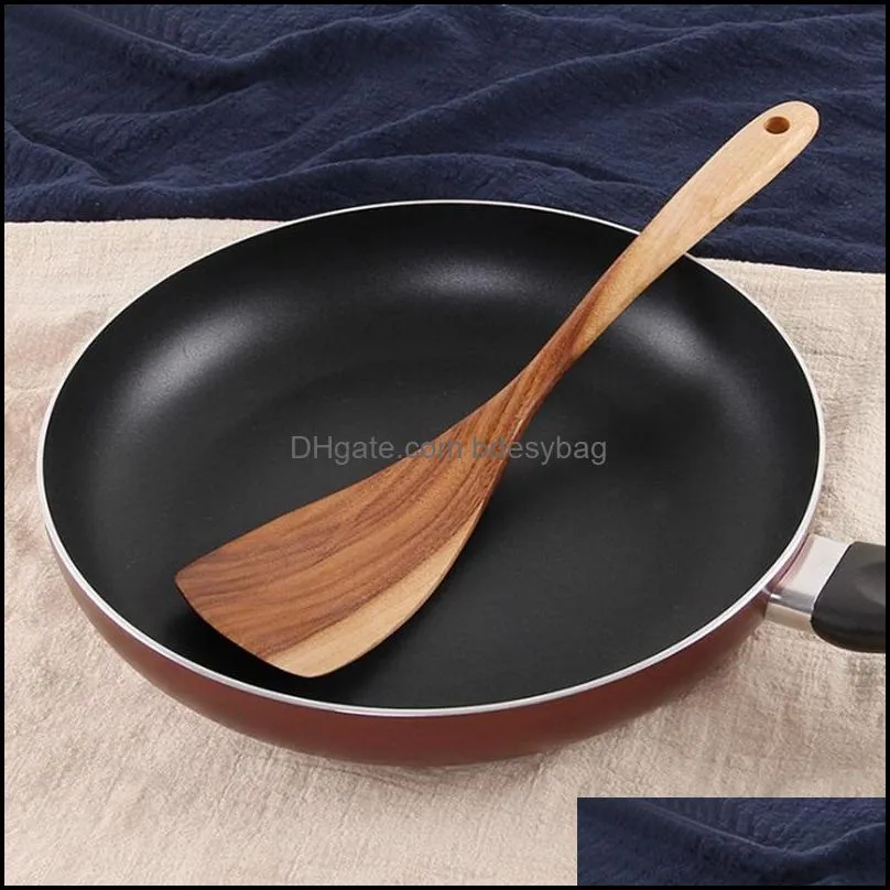 dinnerware sets cooking tools set premium wooden utensils fork spoon knife soup non-stick shovel oil brush kitchen tooldinnerware