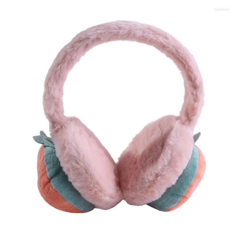 Berets Women Adjustable Kid Fruit Ear Muffs Warm Soft Fluffy Cute Earmuffs Winter Outdoor Earmuff For GirlBerets Chur22