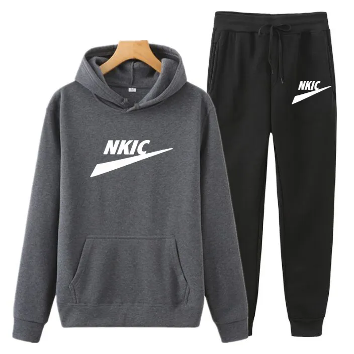 Neue Marke Trainingsanzug Männer Casual Mit Kapuze Herren Zwei Stück Hoodie + Hosen Set Hip Hop Streetwear Mode Mann Jogger anzug Sets