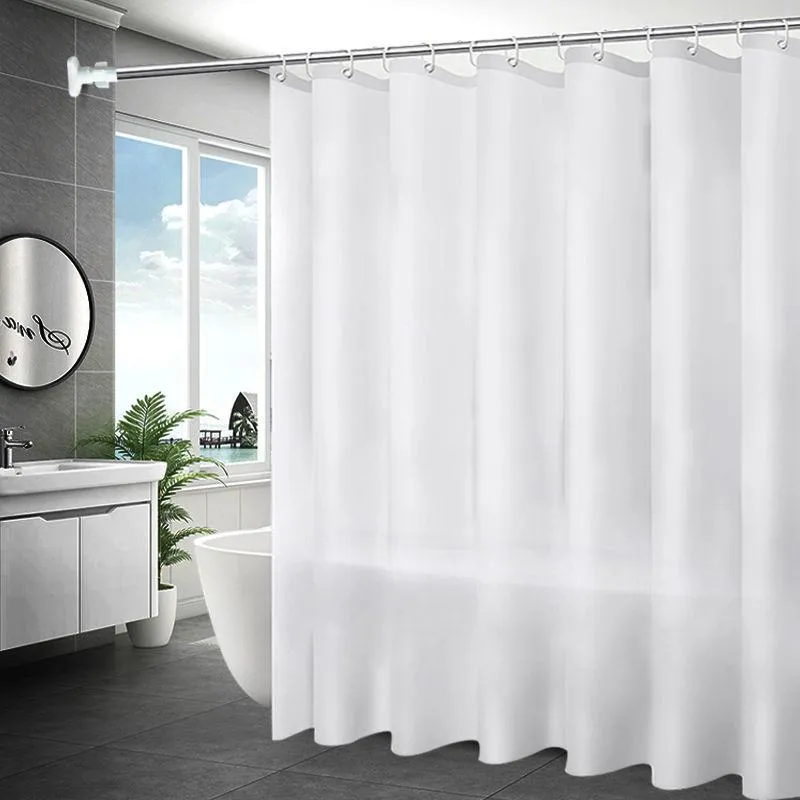 Rideaux rideaux douche nordique imperméable rideaux de bain couleur unie fenêtre moderne avec crochets salle de bain cloison rideau