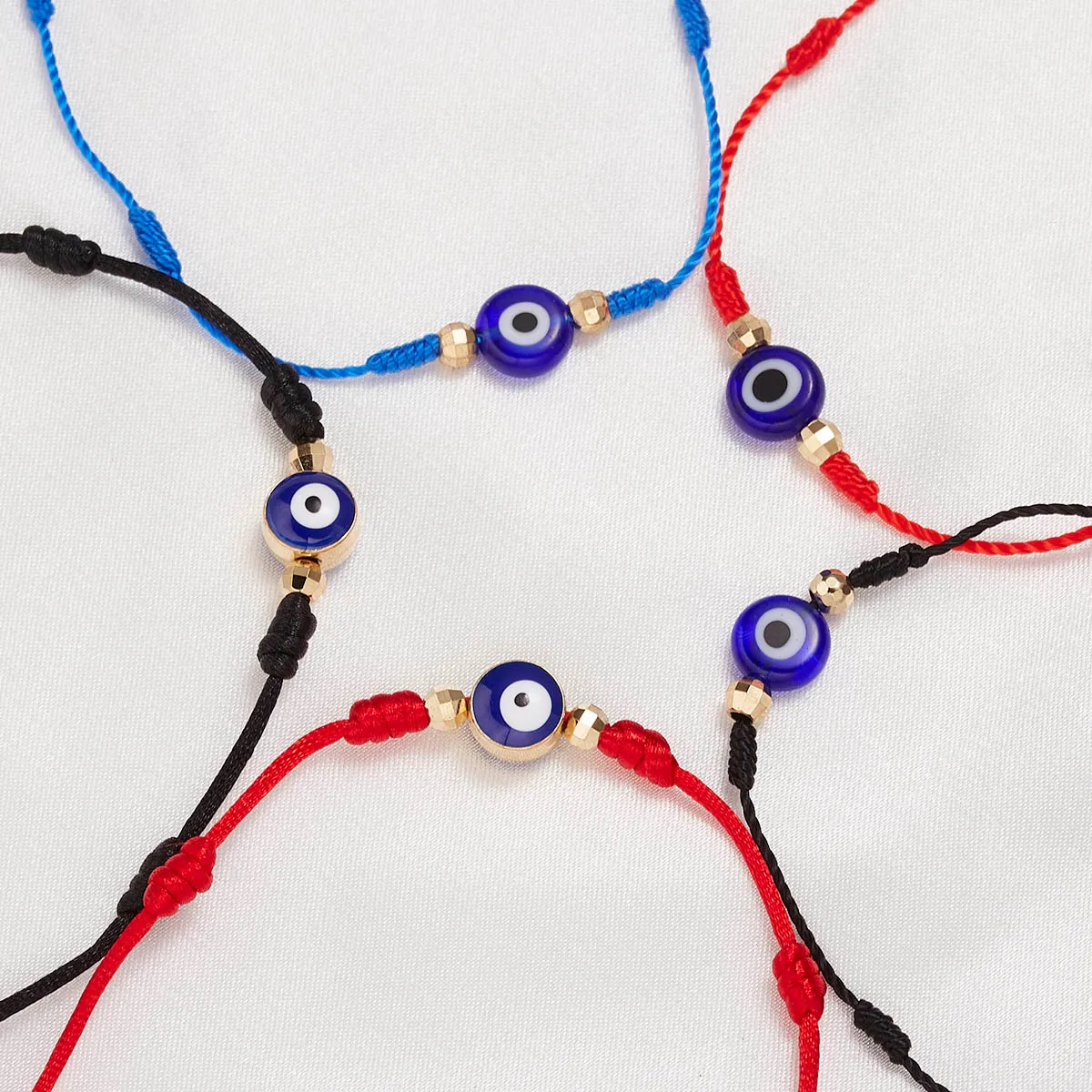Bracelets turcs porte-bonheur mauvais œil pour femmes, tressés à la main, corde rouge et noire, 7 nœuds, bijoux porte-bonheur, Bracelets d'amitié