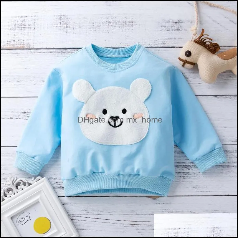 kids bear bunny bow pullover girls boys rabbit sweater children long sleeve t-shirt tops spring autumn fashion korean version baby clothes