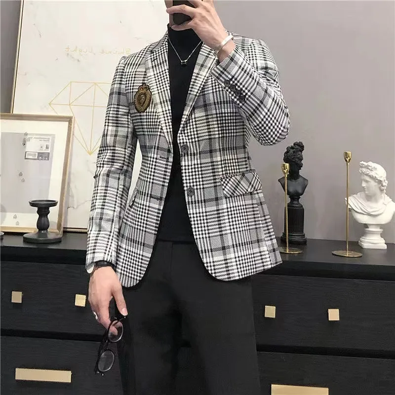 B9016 Mens Suits Blazer Italy Paris Mens Luxury Jacket Brand Long Sleeve Jackets Suit Wedding Dress 8 styles