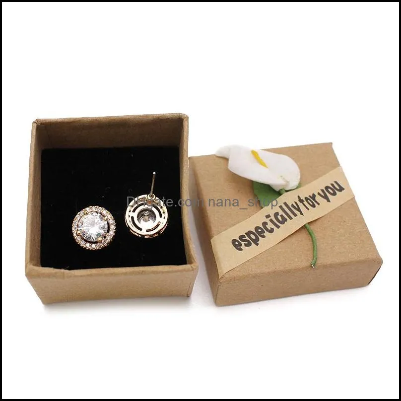 Fashion Jewelry New Arrivals Classic High Quality Cubic Zirconia Stud Earring Minimalist Wedding Earrings for Women Designer Jewelry