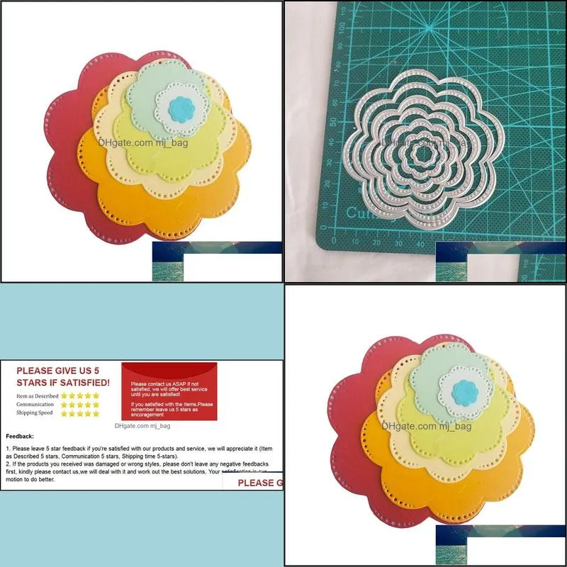 7pcs/Set New Flower Shape Metal Cutting Dies Stencils for DIY Scrapbooking/photo album Decorative Embossing DIY Paper Cards