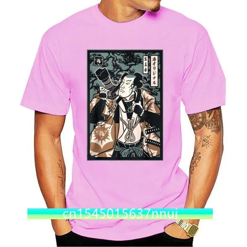 Pograf Samurai tshirt varumärke män mode mans unika bomull korta ärmar oneck t shirt armé t shirt 220702