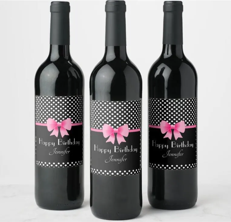 Etichetta Per Vino Stella Rosa, Bottiglia Di Vino Nero - Foto 2