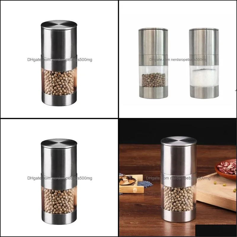 Portable Manual Pepper Salt Grinder One-handed Pepper Spice Sauce Mill Tools Kitchen Accessory RRA12609