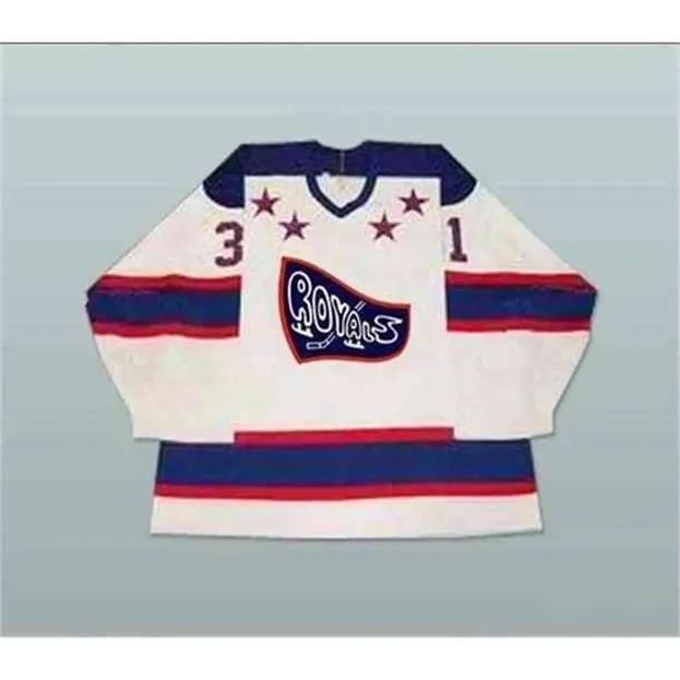 NIK1 2020 Custom Vintage OHL 1989-92 17 Guy Leveque Cornwall Royals Game slitna hockeytröjor