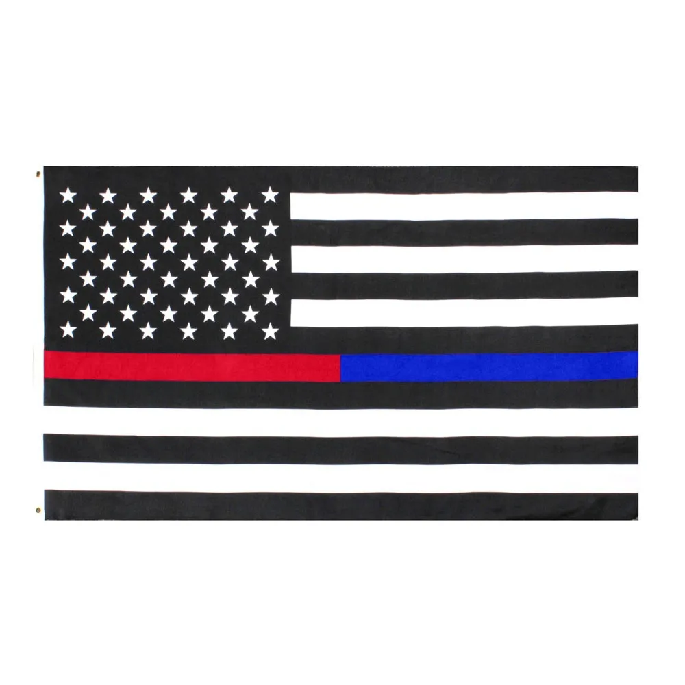 卸売株式のアメリカの薄い青の緑と赤のラインの旗の旗が3×5フィートの法執行役員消防士軍事陸軍消防士アメリカ国旗