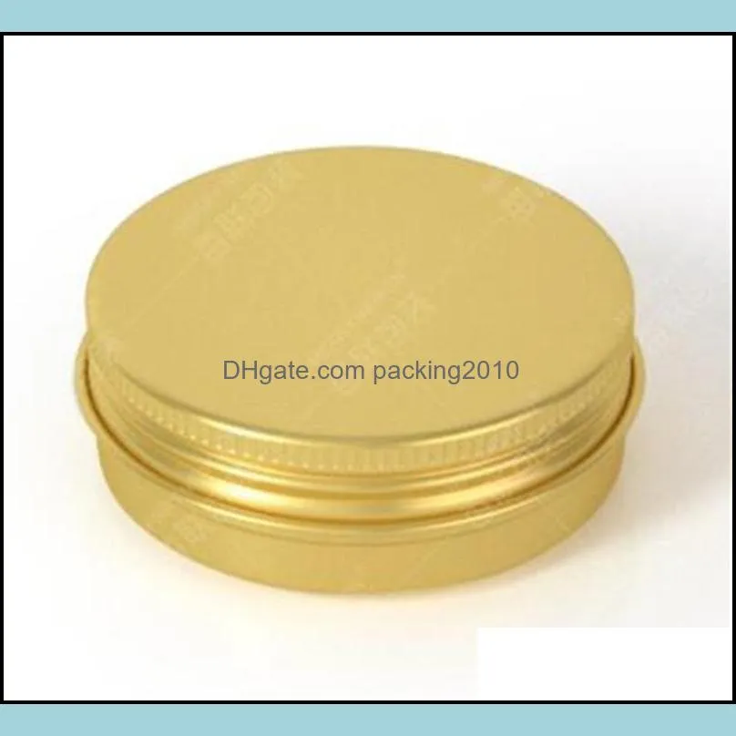30ml Aluminum Jar Tea Storage Jug Make Up Multi Purpose Small Box Round Women And Men Gold Red 1ml C1