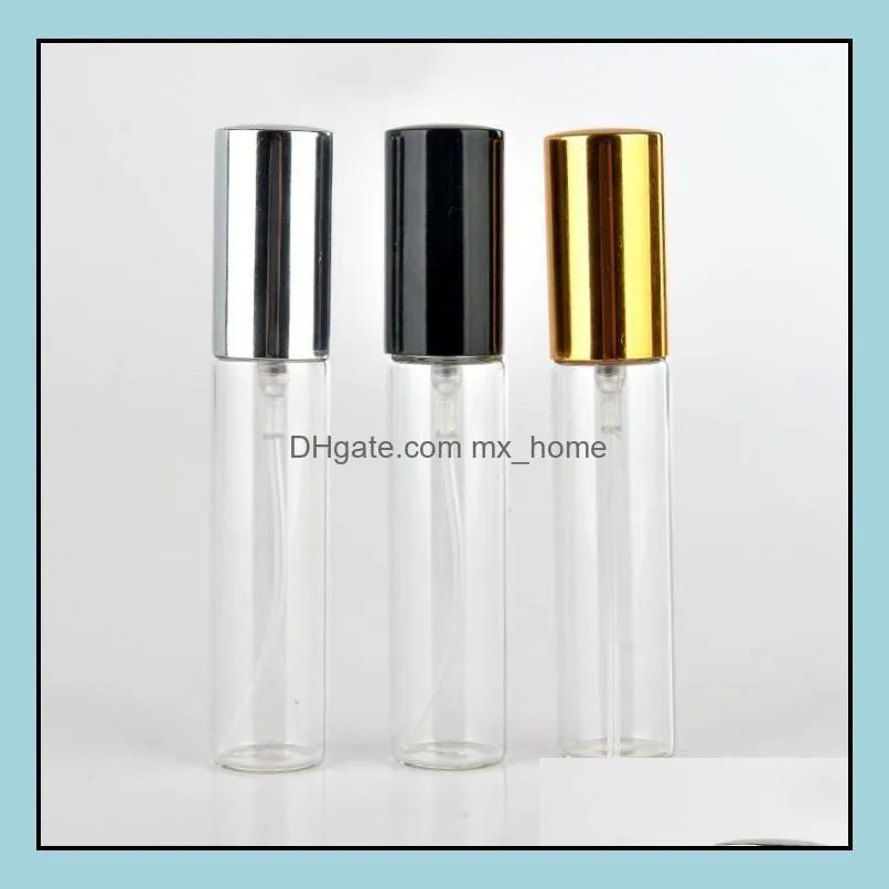 300 x mini 10ml glass sprayer bottle 1/3 oz refillable perfume atomizer 10cc fragrance parfum vials sn1917