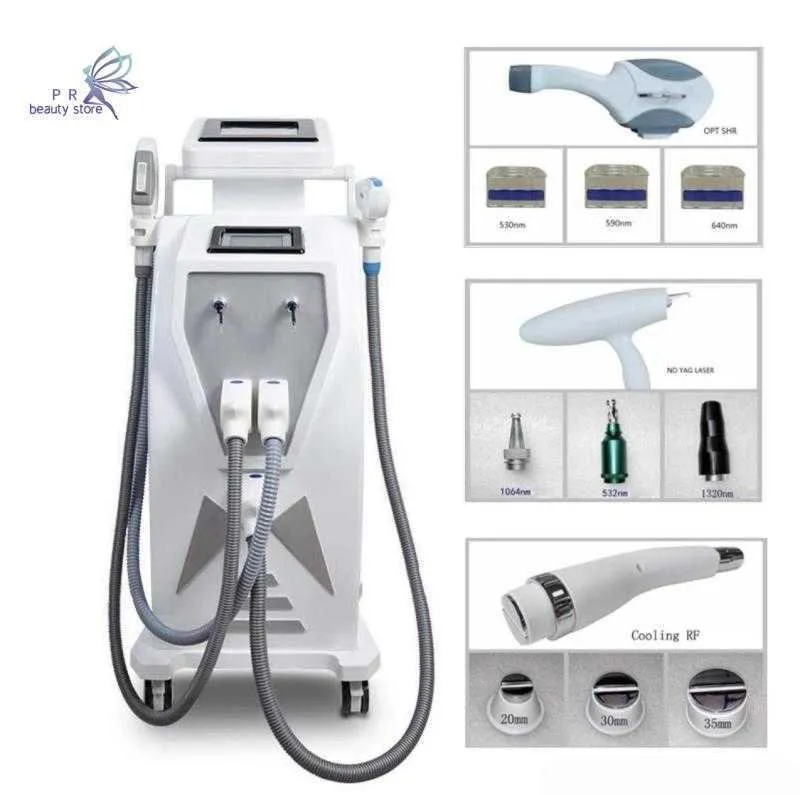 2023 3in1 laser épilation ipl machine de soins de la peau d'acné nd yag pigmentation supprimer rf lifting équipement de spa de beauté